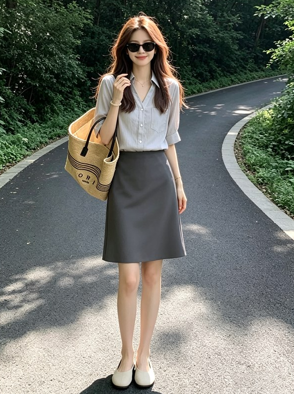 轻奢高级小众女装2026流行新款衣服慵懒风洋气上衣半身裙两件套装